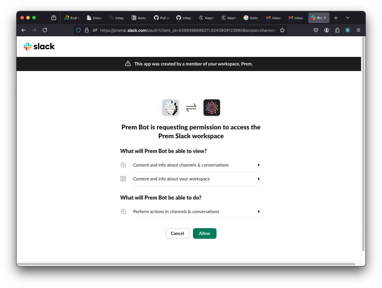 Prem Workflow